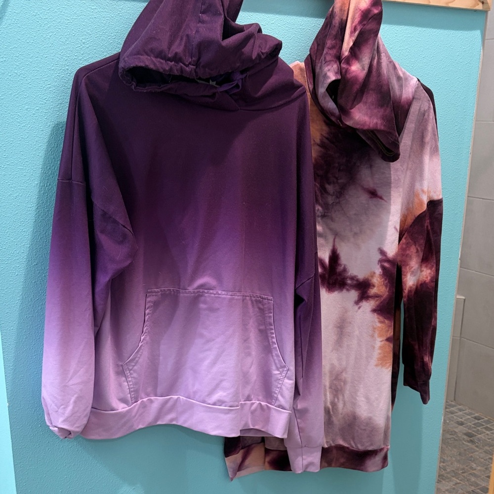 Purple Tie-Dye Hoodies